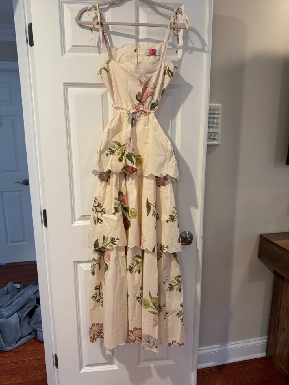 Petal & Pup Adelaide Scallop Cutout Tie Strap Dress - Picture 4 of 6